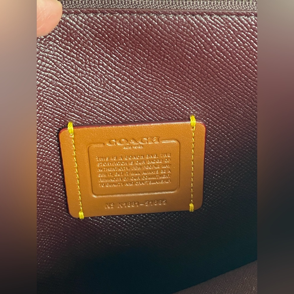 Coach Pink Embossed Tote Bag - Picture 5 of 9